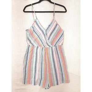 Shein Vertical Stripe Romber Spaghetti Strap Large Cute Festival